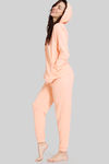 Zivame Waffle Knit Cotton Loungewear Set - Peach Parfait — thumbnail 4